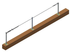 Linea Vita 16m base piana H40cm e H60cm CSC Edilizia 602C-16M-612-16M-612C-16M