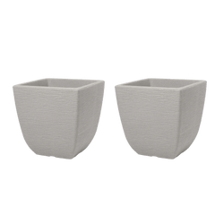 Fioriera Quadrata Cotswold 32cm Set da 2 Limestone Grey Keter