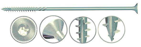 Vigor Viti P/Legno Wood Tsp Torx Zinc. Gialle/Bianche 4X 40 Mm