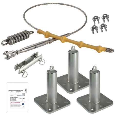 121252 KIT LINEA VITA BASIC - DPI e Sicurezza - Neri
