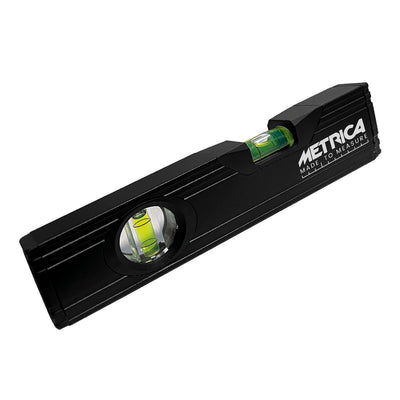 Livella 2 fiale 20cm nera Metrica