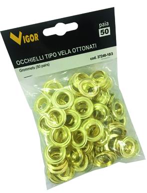 Occhielli T/Vela Vigor Ottonati In Set 50 Coppie