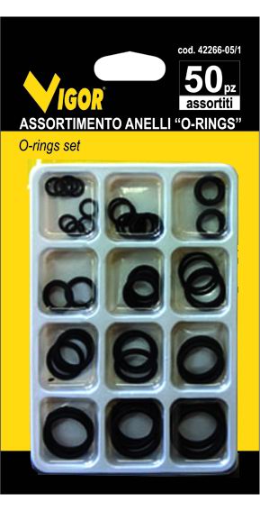Vigor Assortimenti Anelli O-Rings Blister 50 Pz