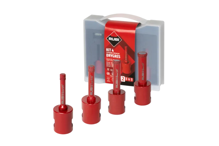 Rubi Kit mini DRYGRES PREMIUM - Frese diamantate per taglio a secco