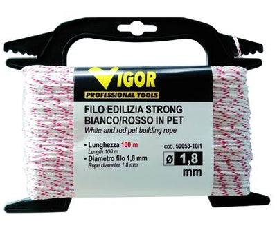 Filo Edilizia Strong Vigor Bianco/Rosso 100 M 1,8 Mm