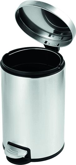 Pattumiera a pedale inox 12 litri 25x40H cm Vigor
