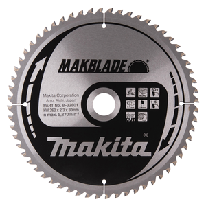 B-32801 Lama T.C.T., 260x30mm, 60T Makita