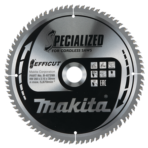 B-67290 Lama Efficut T.C.T., 260x30mm, 80T Makita