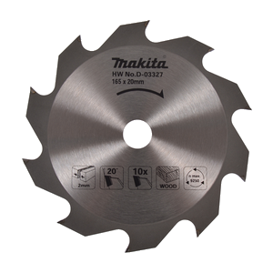 D-03327 Lama Standard T.C.T., 165x20mm, 10T Makita