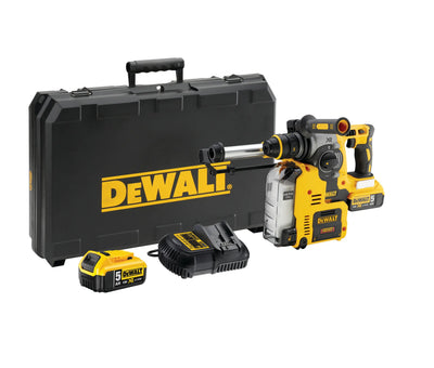 Tassellatore SDS-Plus XR Litio 18V 5.0Ah BRUSHLESS + Sistema di aspirazione polveri DCH275P2-QW DeWalt