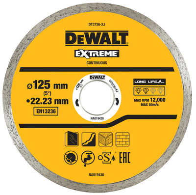 Dischi sinterizzati a corona continua per taglio di piastrelle DT3736-XJ DeWalt