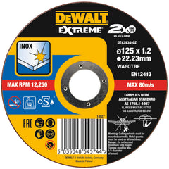 Disco extreme bonded taglio sottile 125MM X 1,2MM X 22,23MM DT43934-QZ DeWalt