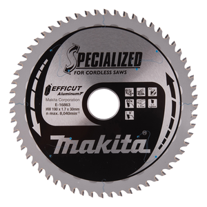 E-16863 Lama per sega circolare EFFICUT T.C.T, 190 x 30 mm, 60T Makita