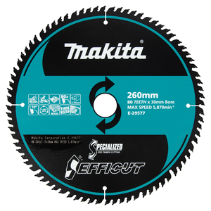 E-29577 Lama T.C.T Efficut 260x30x80T Makita