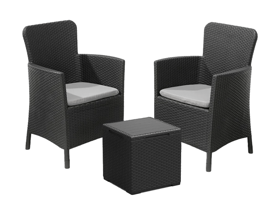 Miami 2 Seater Balcony set - Graphite Keter