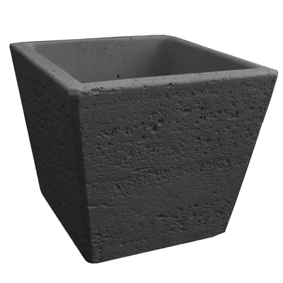 VASO QUADRO 28x28x25 in scatola col.grigio scuro Bonfante