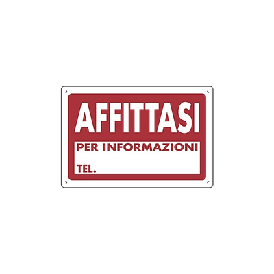 CARTELLO POLIONDA 'AFFITTASI'