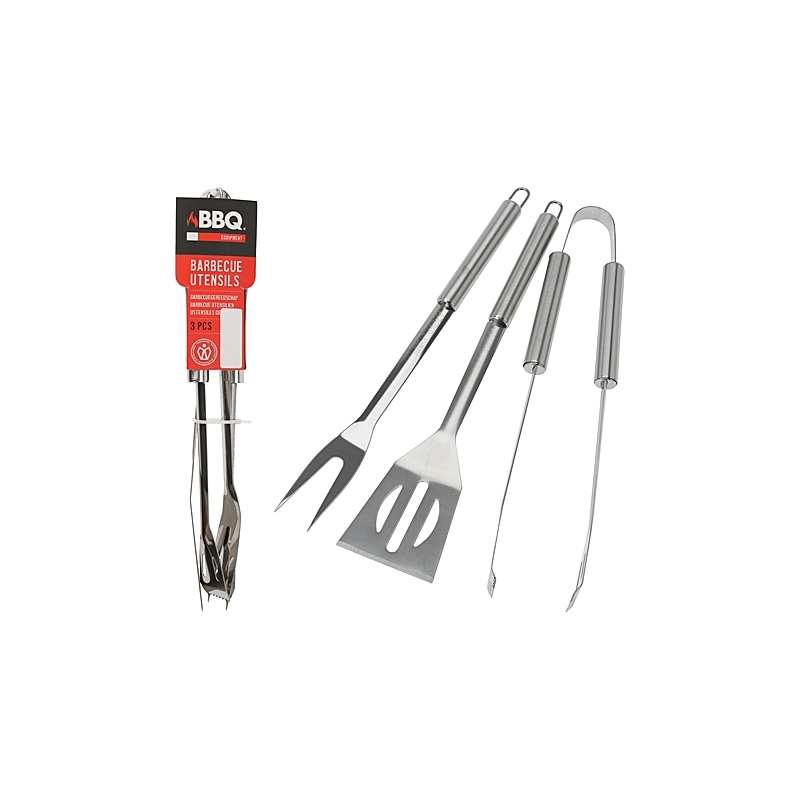 SET 3 PEZZI INOX PER GRILL