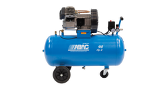 Compressore carrellato V30/90 su serbatoio orizzontale 90litri - 3Hp, 10bar, monofase Abac